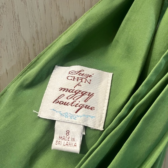 Suzi Chin For Maggy classic Elegant Boutique V-Neck Sleeveless Dress Size 8 - Picture 6 of 10